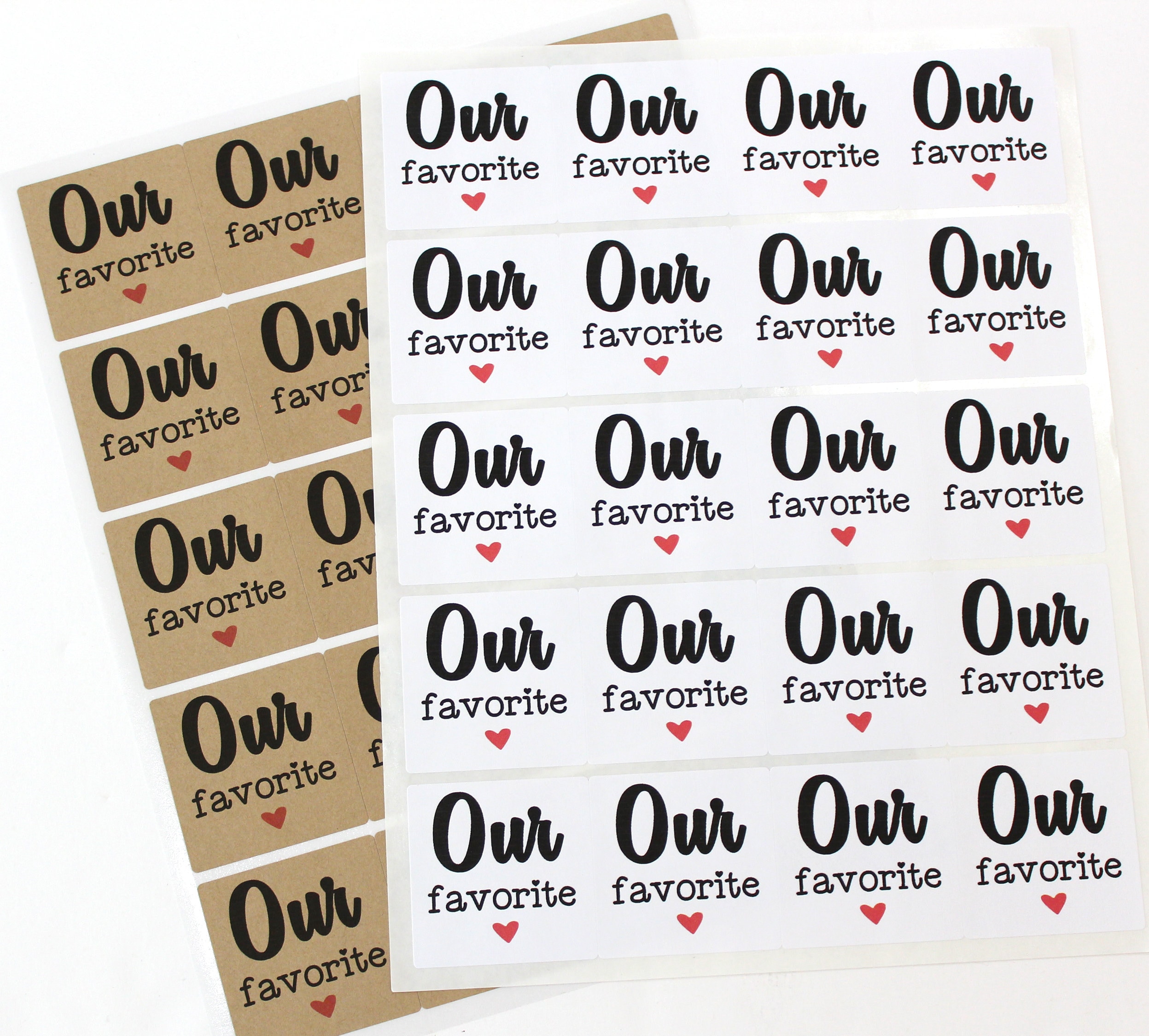 Wedding Favor Labels His/Her Favorite Our Favorite Set of | Etsy