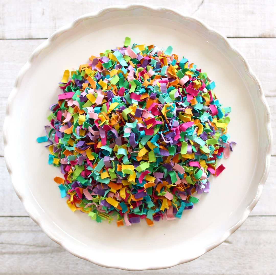 Handmade Paper Confetti - Rainbow Bright - Birthday Confetti, Wedding ...