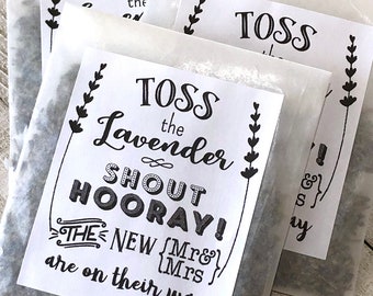 Set of 25 Wedding Lavender Toss Packets - Wedding Send Off