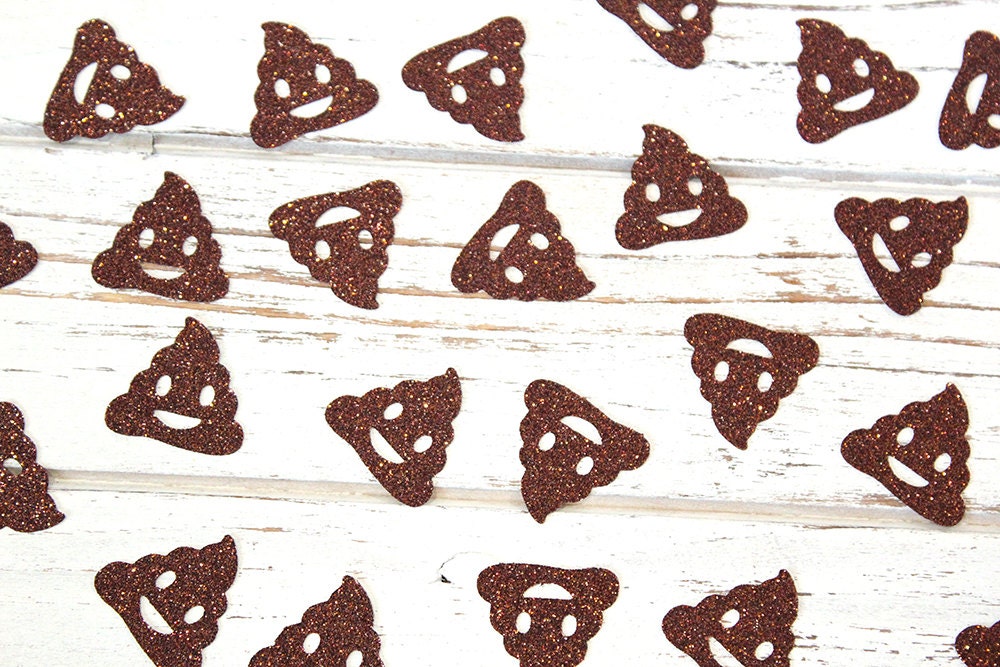 Poop Emoji Glitter Confetti 50 Pieces Etsy