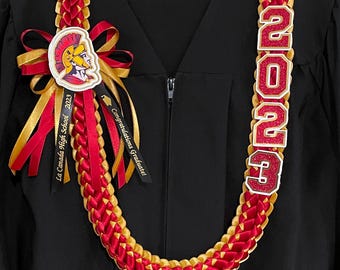 Custom Graduation Lei 2026– School Logo & Colors, Keepsake Gift