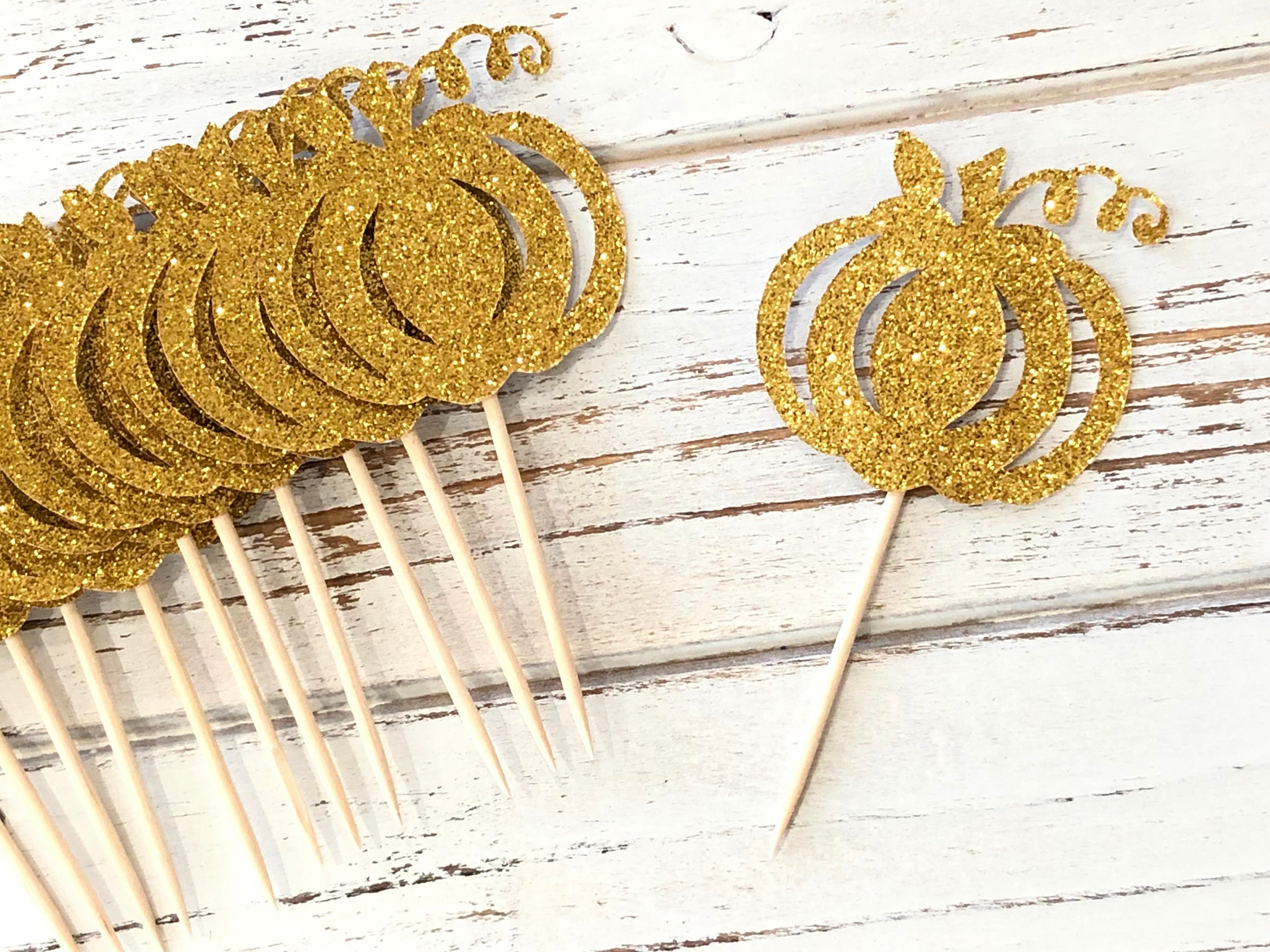 Little Pumpkin Cupcake Toppers Set of 12 Baby's first Etsy