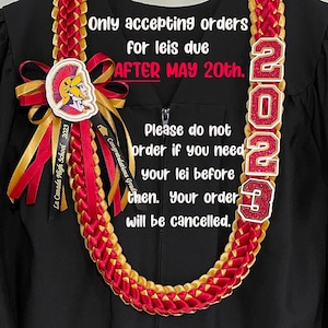 Custom Graduation Lei – School Logo & Colors, Class of 2026