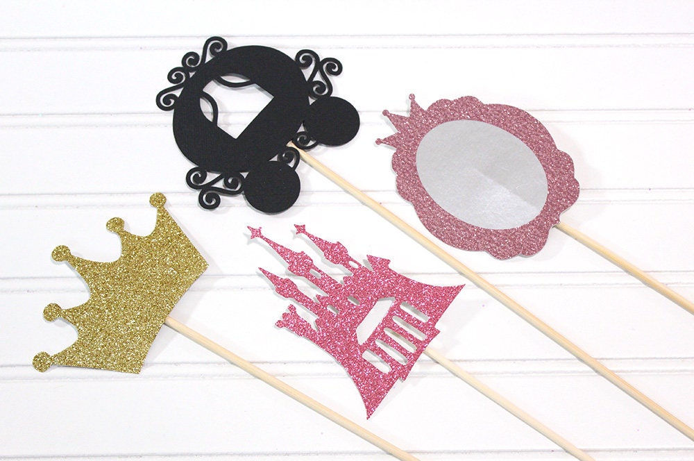 Fairytale Princess Centerpiece Sticks Set of 4 Cinderella Princess Party