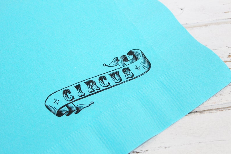 Vintage Carnival circus Party Napkins Set of 25 5 of each design 3 ply 14 fold Luncheon napkins