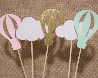 Hot Air Balloon Centerpiece Sticks - Set of 5