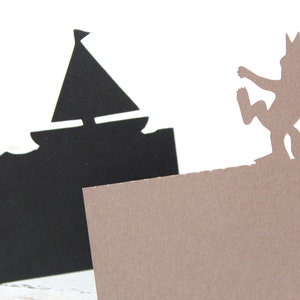 Wild Things Place cards, name cards, buffet cards - Set of 12