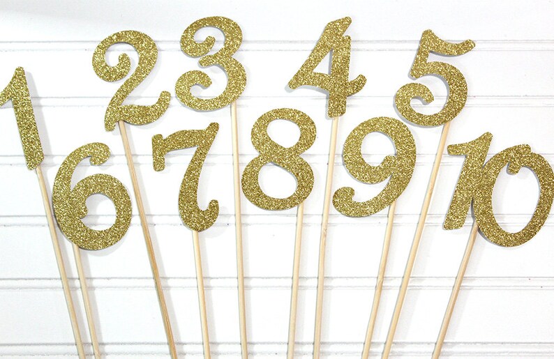 Table Number Centerpiece Sticks Sold in Set of 5 Weddings | Etsy