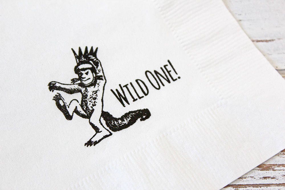 Wild One Napkins Set of 25 3 ply 14 fold Luncheon napkins