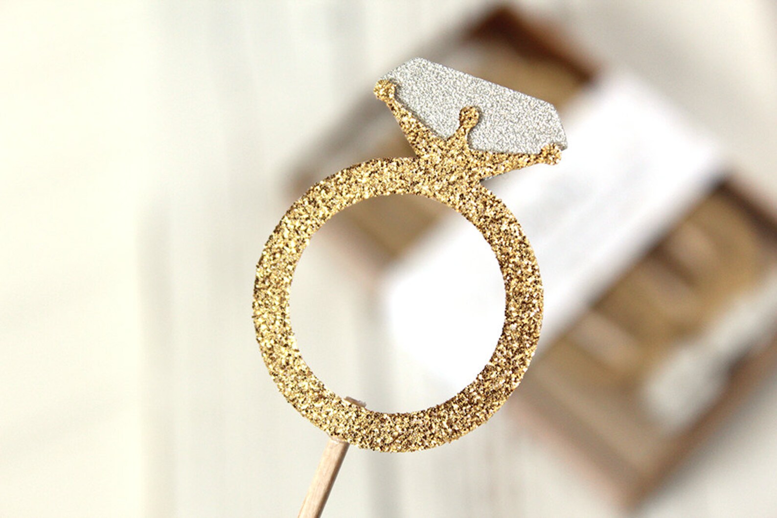 Diamond Engagement Ring Cupcake Toppers Set of 12 Etsy