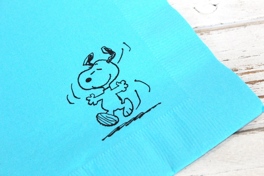 Snoopy Party Napkins Set of 25 3 Ply 1/4 Fold Luncheon Etsy