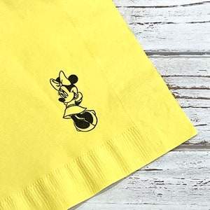 Minnie Mouse Inspired Party Napkins - Set of 25 - Classic Minnie Mouse - 3 ply, 1/4 fold Luncheon napkins - Personalization available