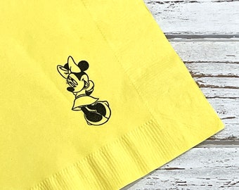 Minnie Mouse Party Napkins – Set of 25, Personalized Luncheon Napkins