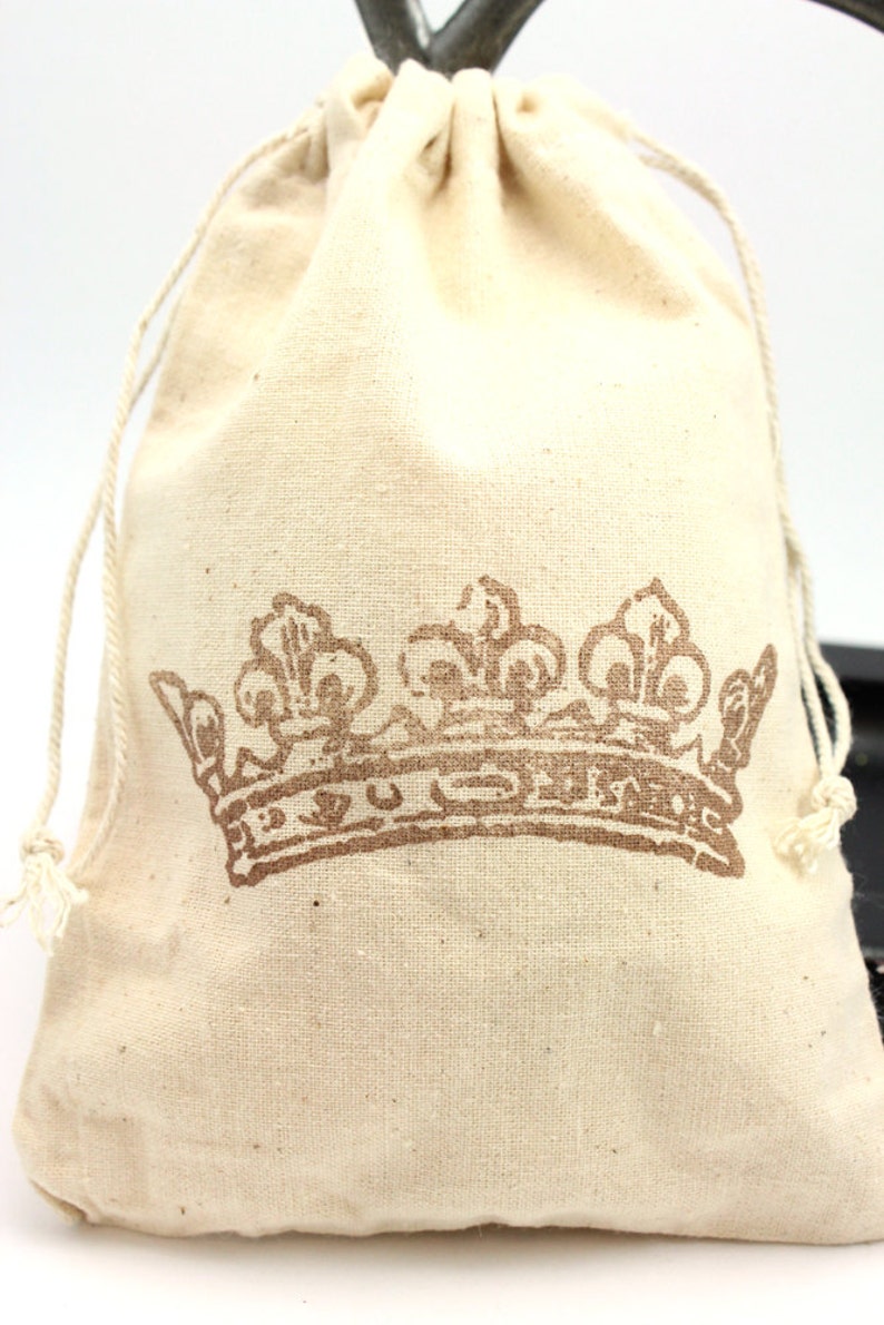 Princess party Favor Bags 4x6 Princess Crown Set of 10 Wedding Favors, shower favors, thank you image 3