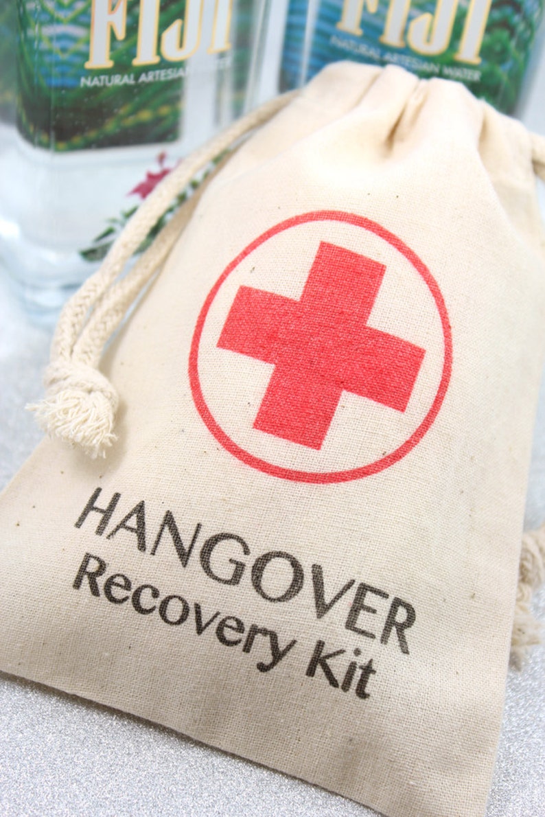 DIY Hangover Kit 4x6 Set of 10 Wedding Favors Shower Etsy