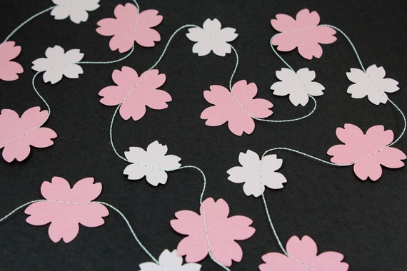 Cherry Blossom Paper Garland Birthdays Weddings Baby Etsy