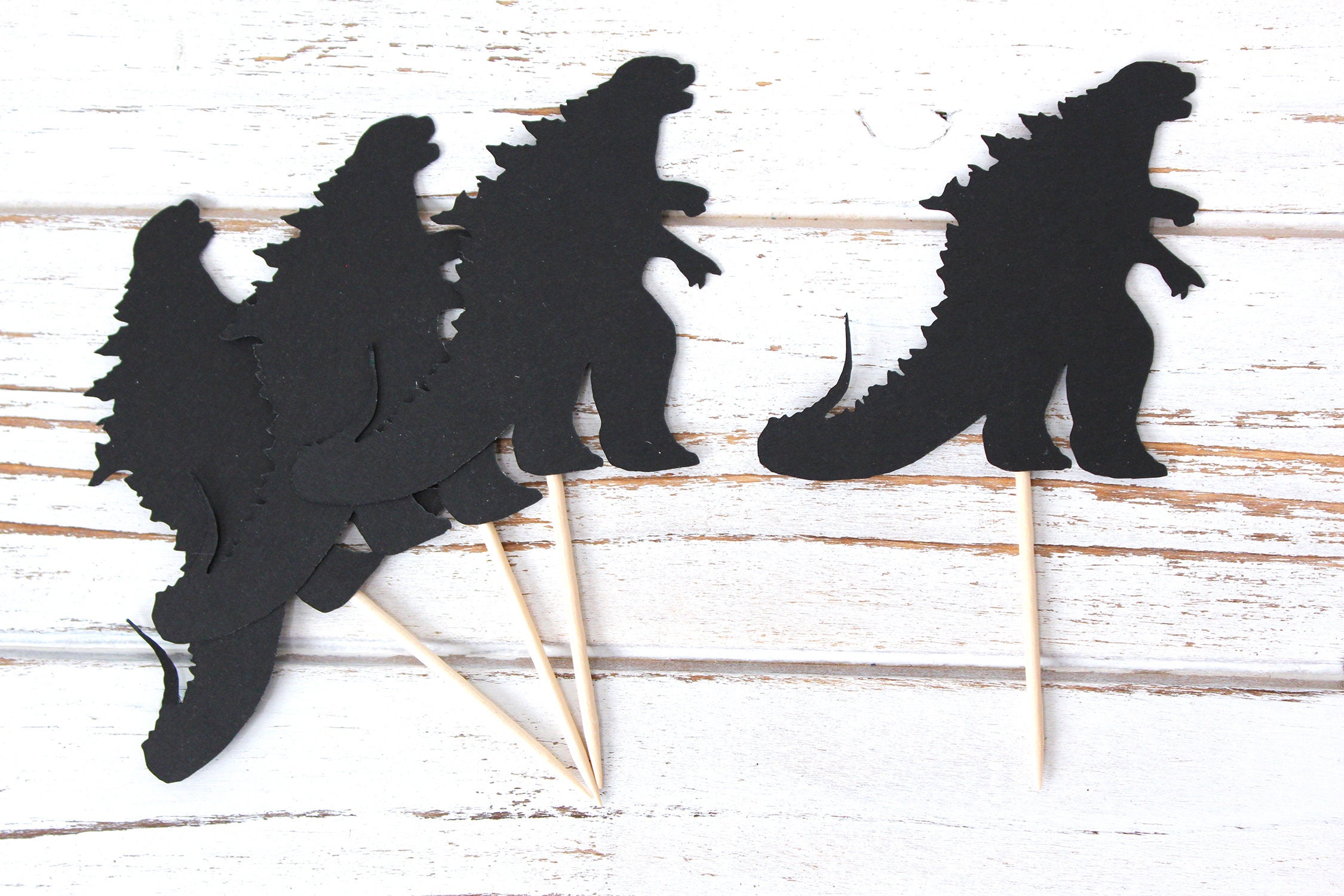 GODZILLA Inspired Cupcake Toppers Set of 12 Etsy Ireland