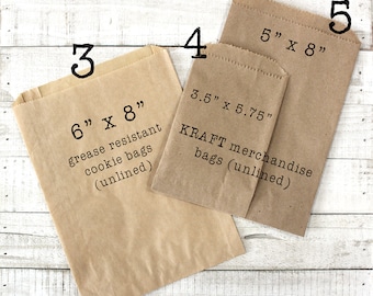 Kraft Paper Favor Bags, DIY Wedding Treat Bags, Set of 50