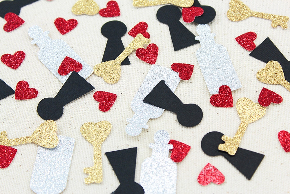 Drink Me Glitter Confetti 100 pieces Alice in Wonderland inspired Table confetti Party Decorations