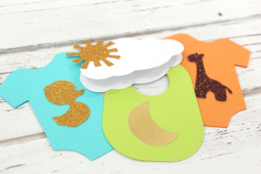 Baby onesie garland Unisex wishes for baby banner Etsy