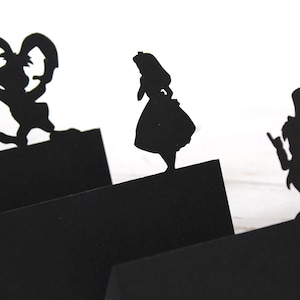 Alice in Wonderland Inspired Place cards, name cards, buffet cards - Set of 12