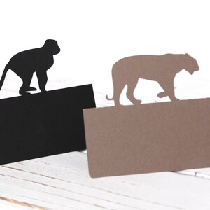 Safari Animal Place cards, name cards, buffet cards - Set of 12
