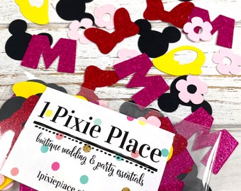 Minnie Mouse Inspired Glitter Confetti - Table confetti, Party Decorations