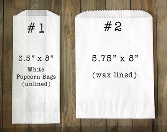 DIY Wedding Favor Paper Bags, Set of 50
