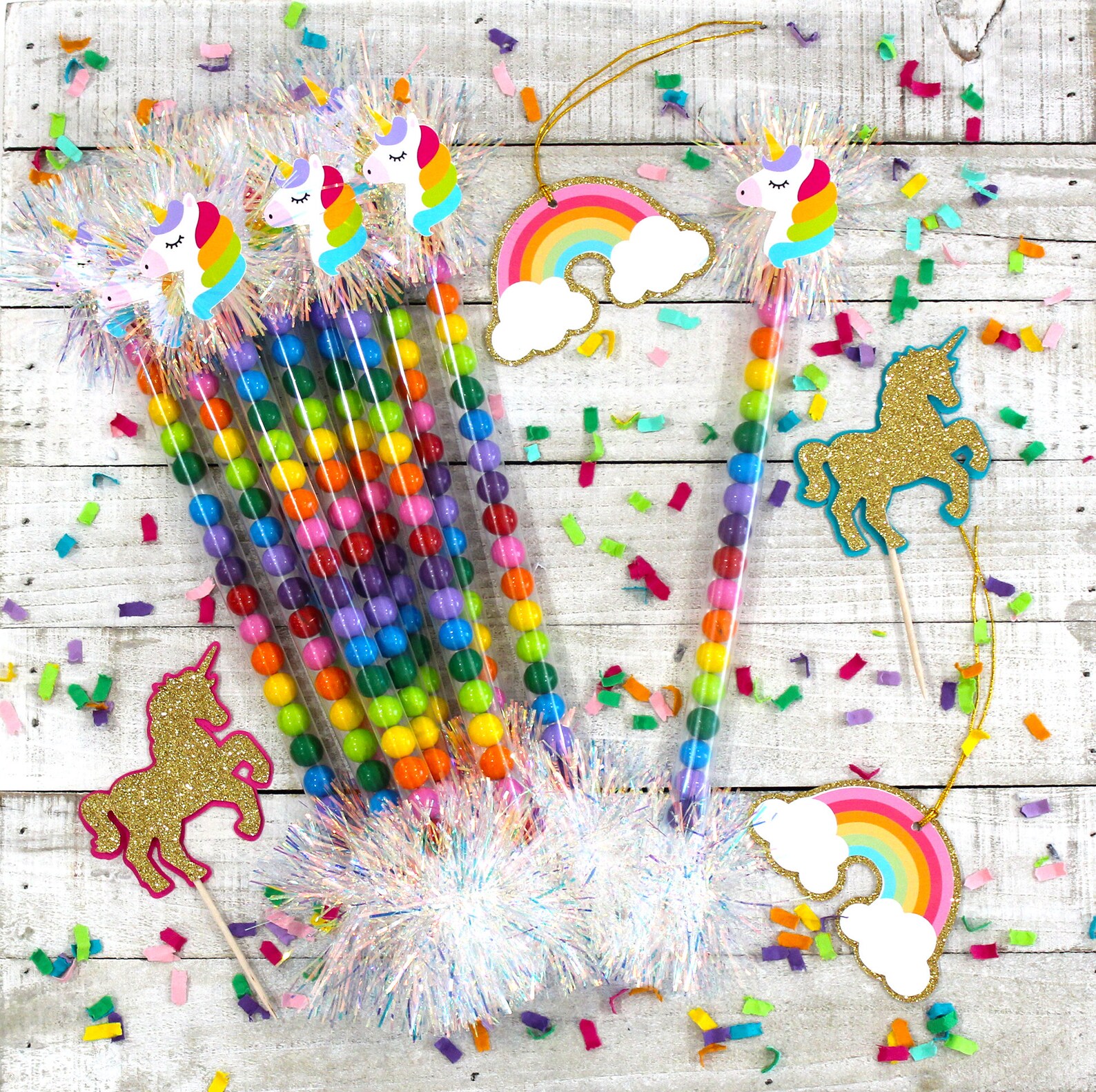Rainbow Unicorn Candy Favors Set of 10 Unicorns and Etsy