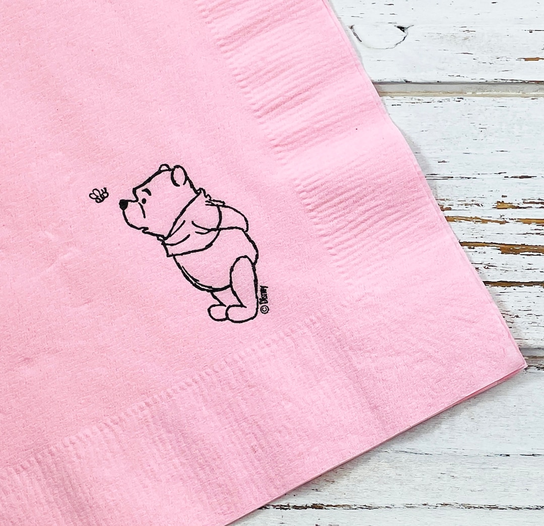 Winnie the Pooh Party Napkins Set of 25 3 Ply, 1/4 Fold Luncheon