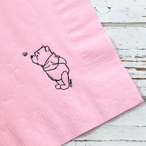 Winnie the Pooh Party Napkins - Set of 25 - 3 ply, 1/4 fold Luncheon napkins - Personalization available - Pooh and Piglet, tigger