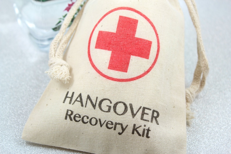 DIY Hangover Kit 4x6 Set of 10 wedding favors shower | Etsy