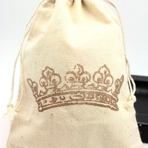 Princess party Favor Bags 4x6 Princess Crown Set of 10 Wedding Favors, shower favors, thank you image 1