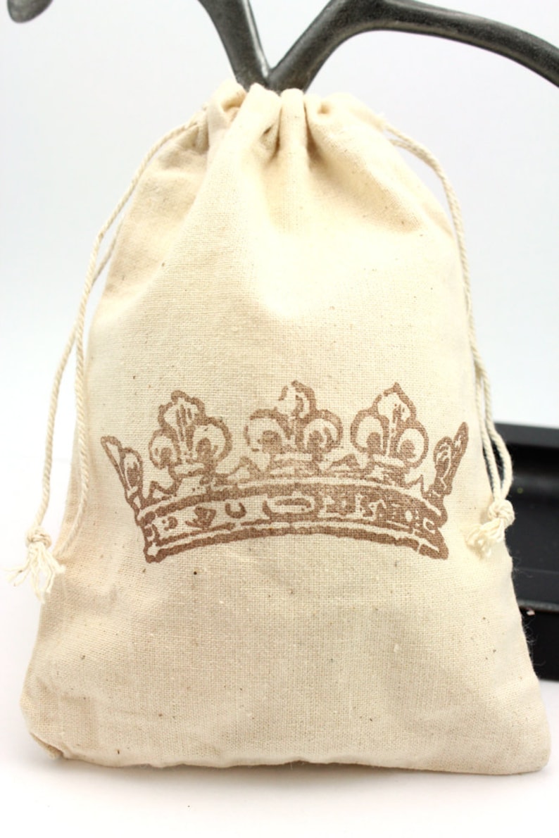 Princess party Favor Bags 4x6 Princess Crown Set of 10 Wedding Favors, shower favors, thank you image 1