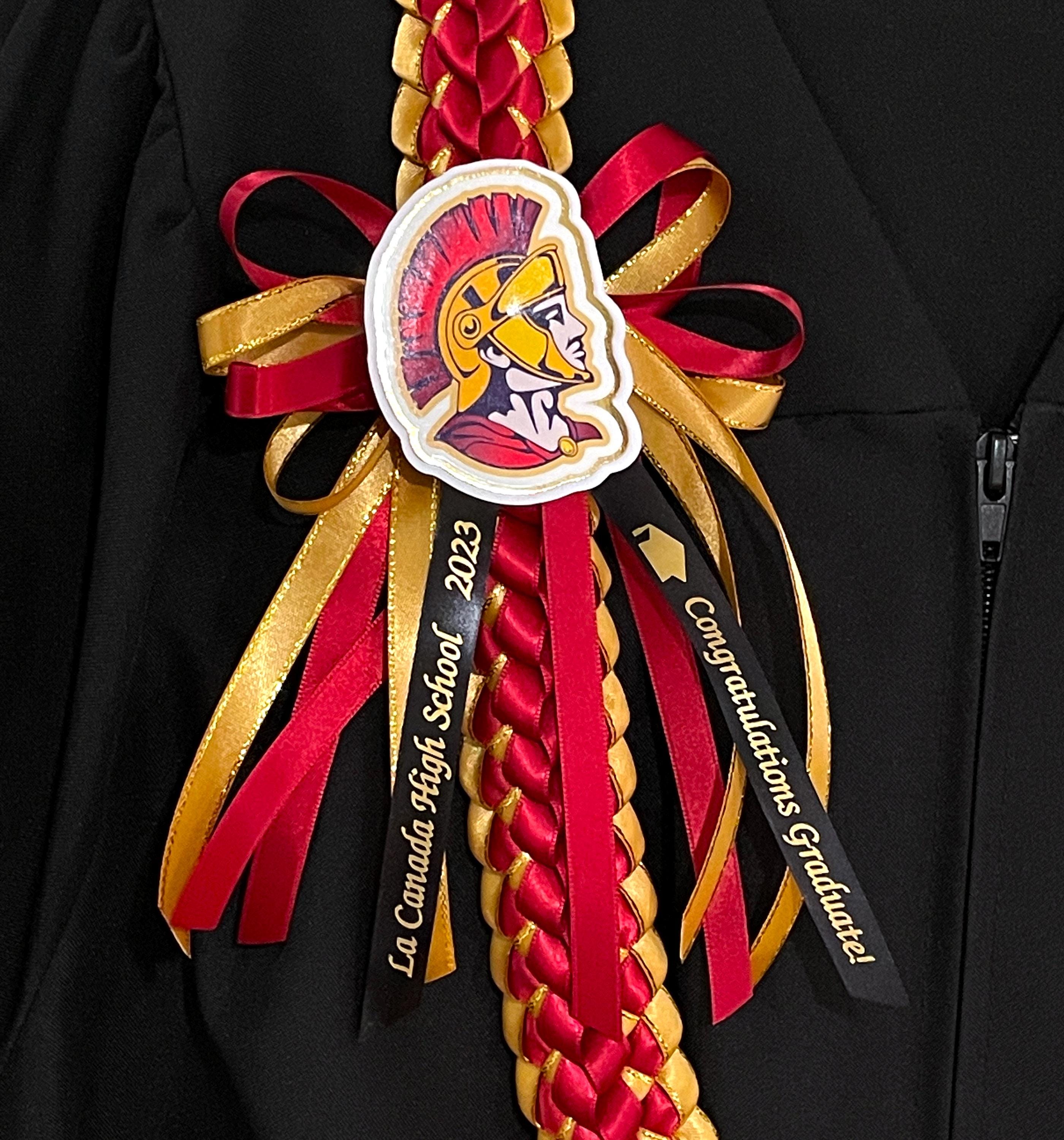 Abschluss-Lei - individuell an jedes College- oder Highschool-Logo und jede Highschool-Farbe angepasst - Personalisierter Lei, Klasse von 2025, Senior Night Lei