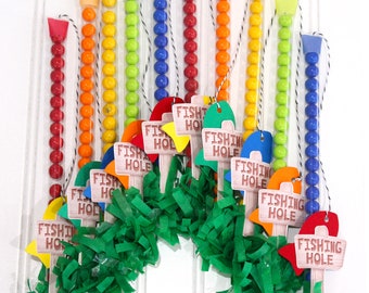 The Big ONE Fishing Pole Candy Favors - Set of 10 - O-Fish-ally ONE, First Birthday, Fishing Birthday, Candy tubes