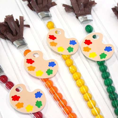 Paint Palette/art Party Sugar Cookies Etsy