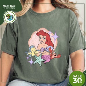 Comfort Colors® women&#39;s little mermaid shirt | women&#39;s little mermaid Ariel shirt | Ariel mermaid tee | disney ariel tee | ariel mermaid tee