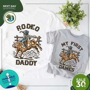 Mom and Dad First Rodeo Birthday Shirts | Matching 1st Rodeo Tees | Western Rodeo Birthday Theme Shirts | Rode Shirt | Western Shirt