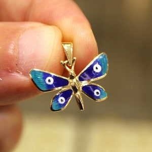 14K Gold Butterfly Pendant, Gold Butterfly Necklace, 14k Butterfly Necklace, Gift for Her, Gold Jewelry, Necklace for Women, Butterfly Charm