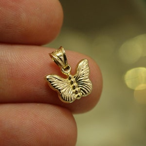 14K Gold Butterfly Pendant, Gold Butterfly Necklace, 14k Butterfly Necklace, Gift for Her, Gold Jewelry, Necklace for Women, Butterfly Charm