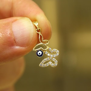 14K Gold Butterfly Pendant, Gold Butterfly Necklace, 14k Butterfly Necklace, Gift for Her, Gold Jewelry, Necklace for Women, Butterfly Charm