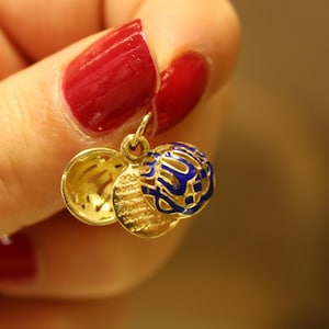 14K Gold Allah Necklace, Islamic Gold, Masallah Necklace, Allah Pendant, Islamic Gift, 14k Gold Pendant Charm, Ayatul Kursi, Gold Jewelry
