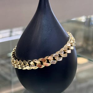14K Gold Miami Curb Chain Bracelet, 14K Miami Cuban, 9 mm, Gold Curb Cuban Chain, 14K Gold Bracelet, Cuban Link Chain Bracelet, Gift for Her