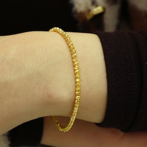 22K Gold Dorica Bead Ball Bracelet, Dorica Gold Bracelet, Jewelry for Women, Ball Gold Bracelet, Women Bracelet, 22k Gold Jewelry Bracelet