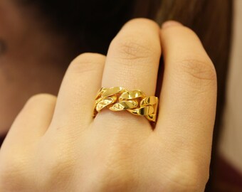 22k Solid Gold Ring for Woman, 22k Womans Rings, Statement Rings ...