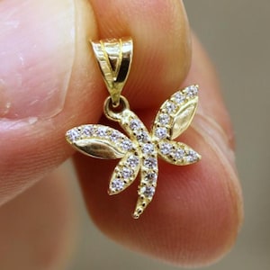 14K Gold Dragonfly Pendant, Tiny Dragonfly Necklace, 14k Dragonfly Necklace, Gift for Her, Gold Jewelry, Necklace for Women, Dragonfly Charm