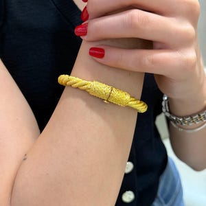 22K Gold Bangle Bracelet, 22K Gold Chain Link Bracelet, 22K Pure Gold Bracelet, 22K Gold Bracelet, 22K Gold Jewelry, 22K Luxury Jewelry Gift