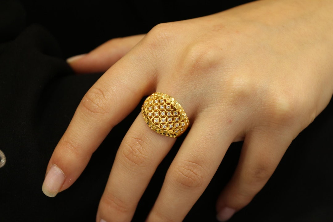 22k Gold Rings for Woman, 22 Karat Woman Rings, Statement Rings ...