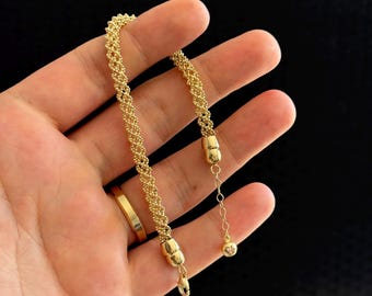 14k Gold Chain Link Bracelet, 4.50 mm Chain, Women’s Gold Bracelet, Women Gold Stacking Bracelet, 14k Gold Bracelet, Luxury Bracelet Women
